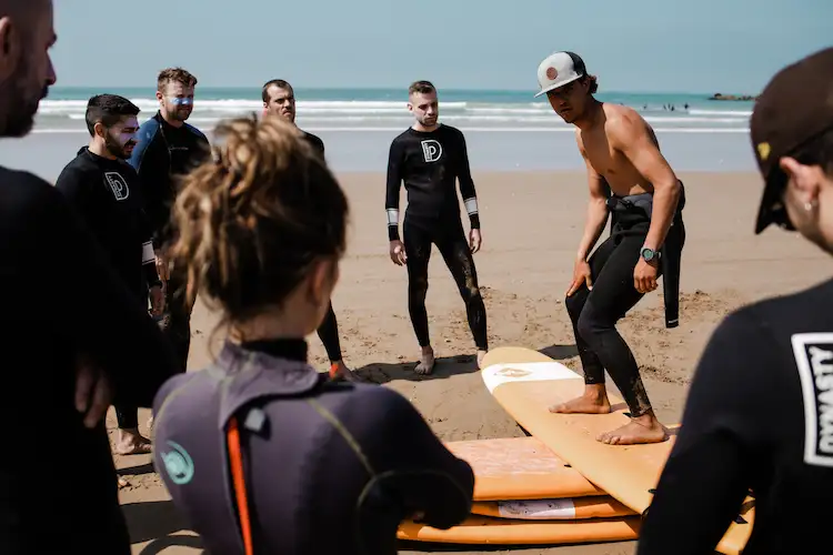 Surf session at Green Waves Morocco